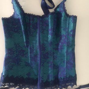 Frederick`s of Hollywood Lace Corset  Bustier Bra ,36